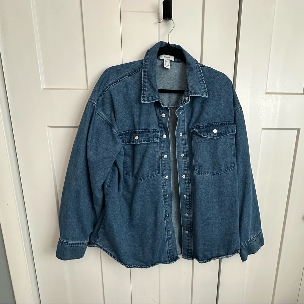 Forever 21 Blue Denim Shirt
